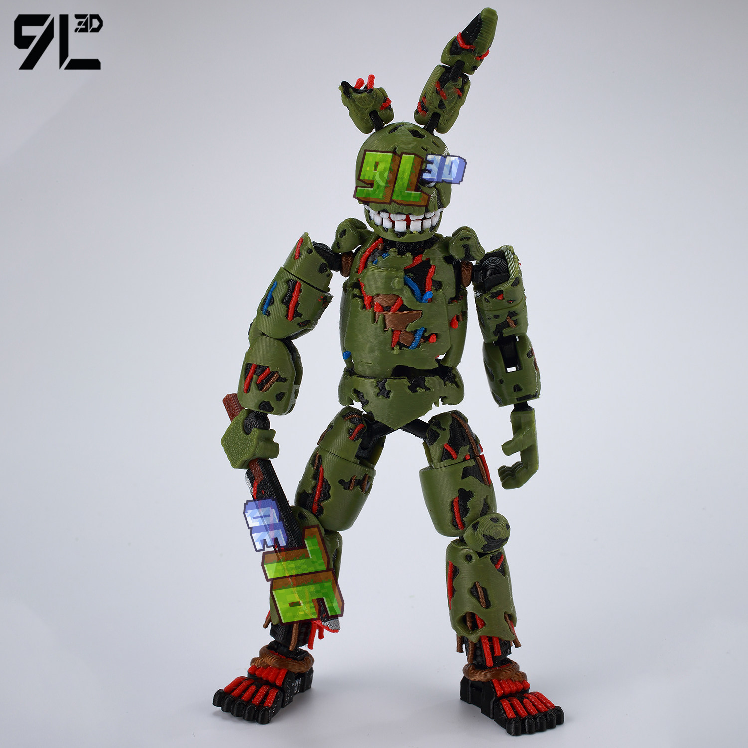 FNAF 弗莱迪绿兔子可动手办 游戏周边关节可动人偶 桌面摆件礼物