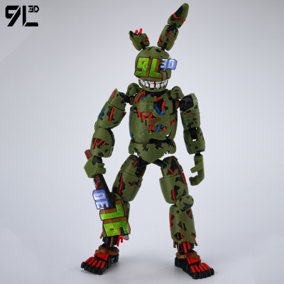 FNAF 弗莱迪绿兔子可动手办 游戏周边关节可动人偶 桌面摆件礼物