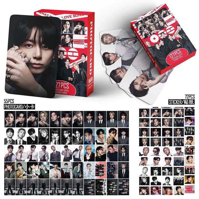 127张防弹少年团ARIRANG 自印小卡金泰亨田柾国明信片高清LOMO卡图片