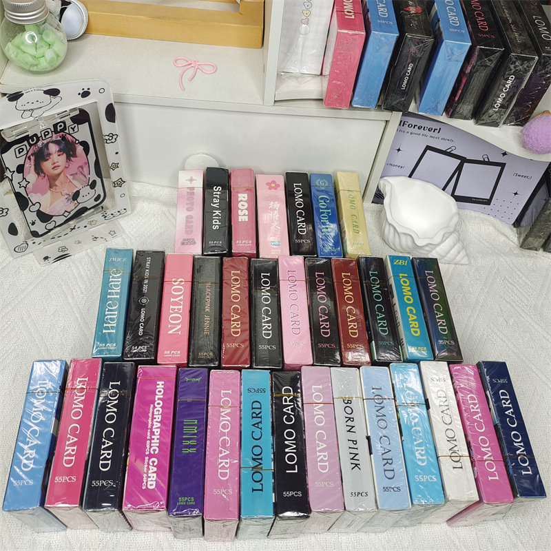 清仓特价KPOP粉墨 IVE防弹少年团吒ROSE照片LOMO卡54张明信片ins图片