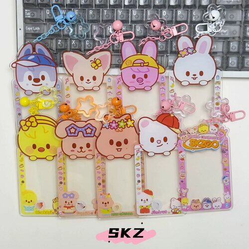 stray kids卡通插卡相框钥匙扣小卡收纳包包饰品自制周边李龙馥