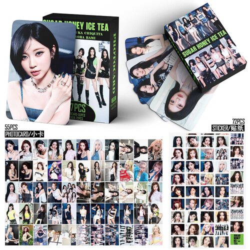 127张宝怪BABYMONSTER卡片贴纸SUGAR HONEY ICE TEA自印小卡ASA