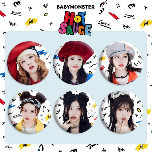 BABYMONSTER专辑HOT SAUCE周边自制吧唧徽章书包挂件装饰郑雅贤