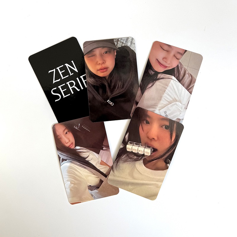 金珍妮JENNIE ZEN SERIF自印高清小卡ZEN自制周边特典卡MD满额卡