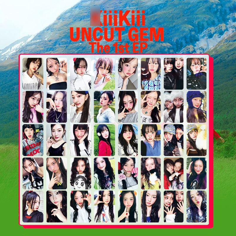 KIIIKIII出道专UNCUT GEM单人卡同款自印亮面小卡HAUM KYA JIYU