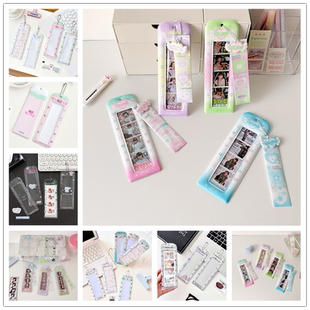 卡通天使爱心 人生四格竖款四格卡套镂空大头贴卡套追星收纳卡包