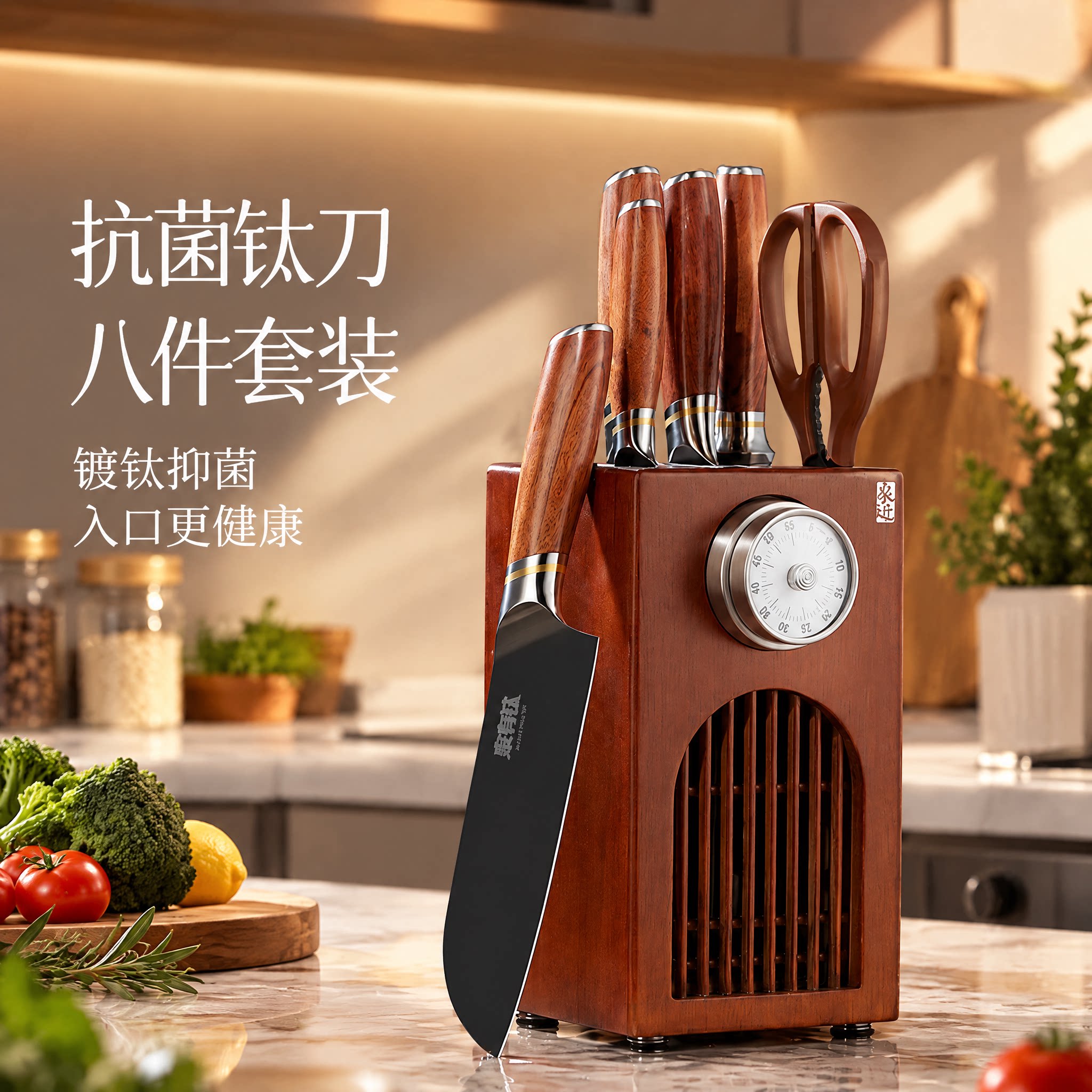 张小泉钛刀刀具套装厨房刀具组合