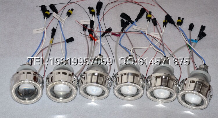 飞鹰讯鹰鬼火1/2/3/2.5寸摩托车大灯双光透镜氙气灯天使恶魔眼