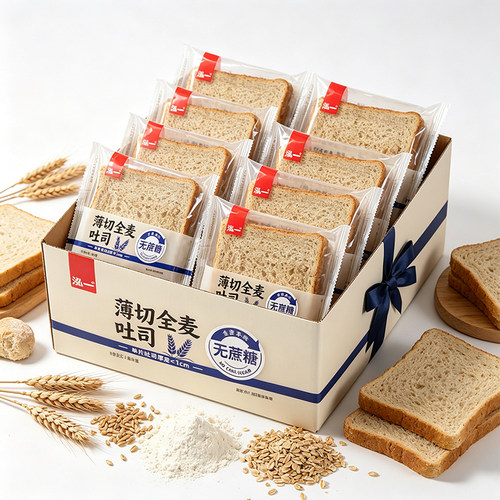 泓一薄切吐司无蔗糖全麦吐司