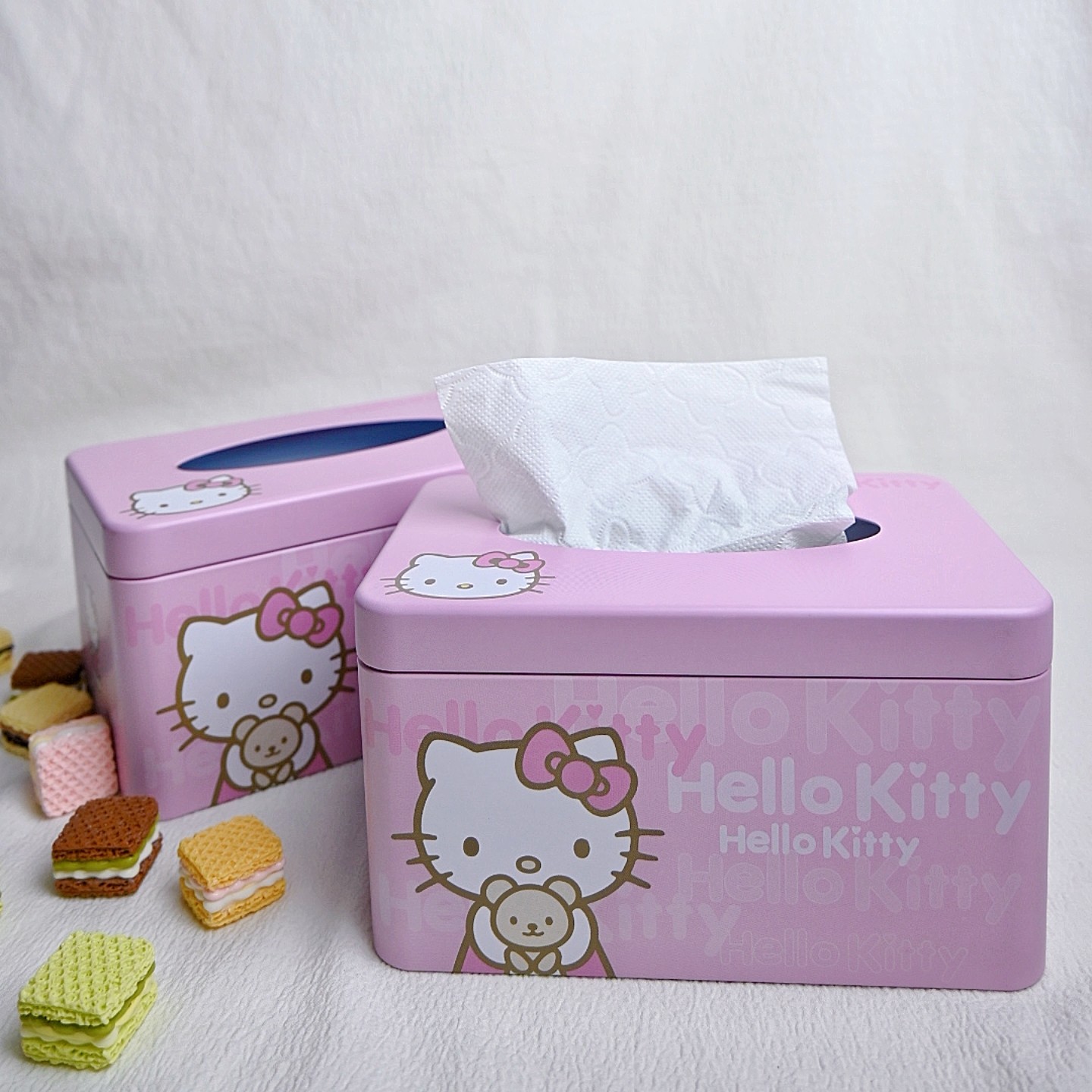 hellokitty创意纸巾铁盒可爱卡通抽纸盒客厅卧室高颜值桌面收纳盒图片