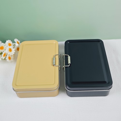 马口铁食品专用锁扣翻盖铁盒长方形饼干糕点凤梨酥渔具收纳包装盒