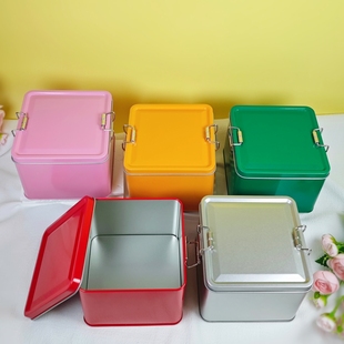 高档凤梨酥铁盒包装提拉米苏蛋糕糖果曲奇饼干伴手礼包装卡扣铁盒