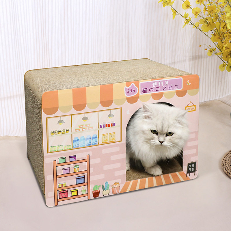 电视机猫抓板猫咪窝一体爪板耐磨立式多功能瓦楞纸玩具用品