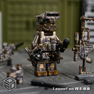 现代军事特种兵积木拼装人仔武器库集装箱突击部队玩具男生礼物