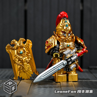 战锤40K帝皇利刃禁军第三方积木拼装人仔动力斧剑盾玩具男生礼物