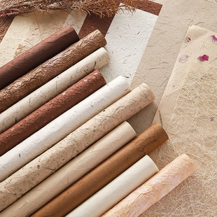 秋冬美拉德色系纹理包装纸幼儿园秋冬环创手工diy纸鲜花礼物包装