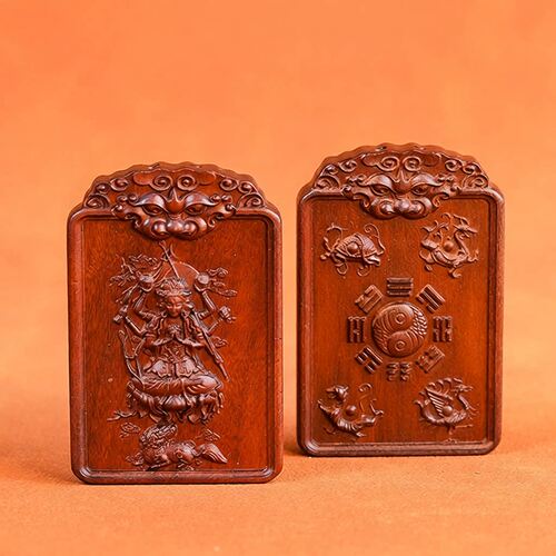 龙虎山雷击枣木斗姆元君斗姥吊坠
