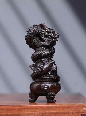 天然沉香木雕龙祥龙盘龙鼎龙年木