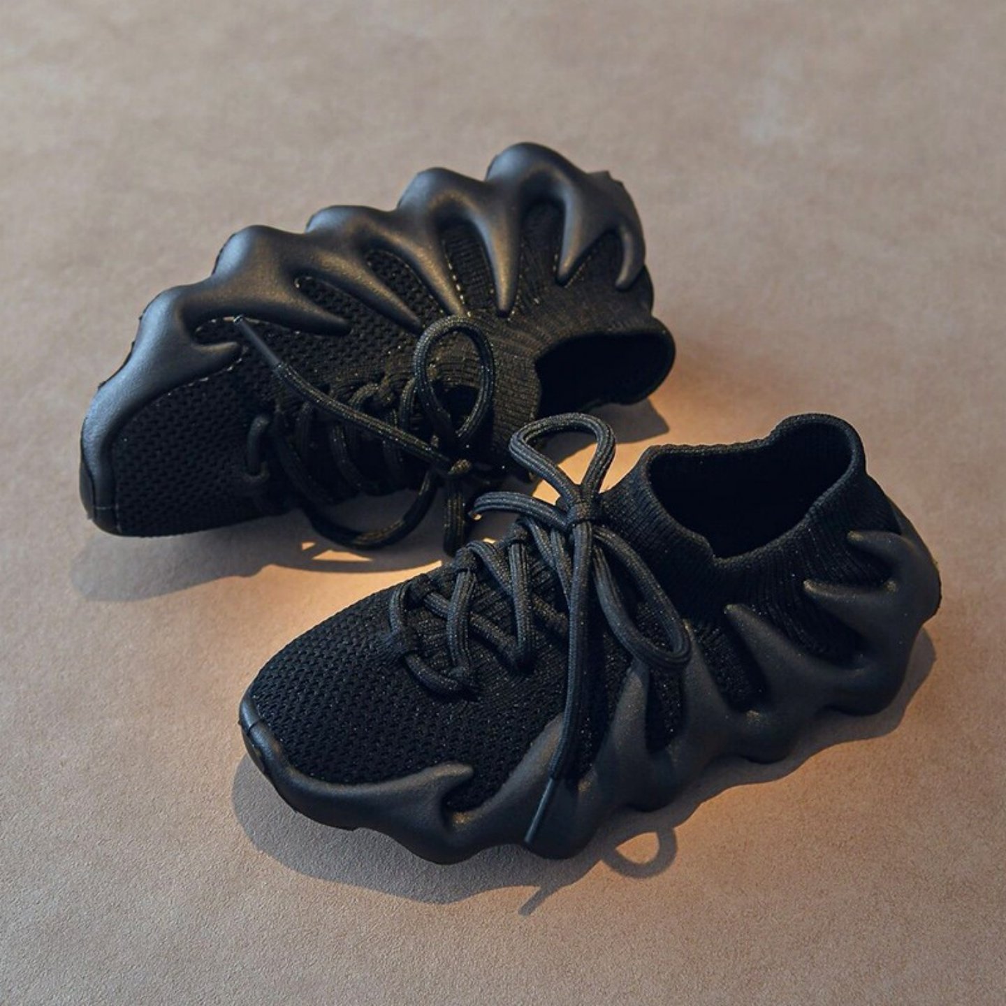 女童网红八爪鱼椰子鞋春秋季2025夏款男童儿童网面透气飞织休闲鞋