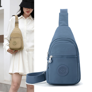旅游背包女牛津帆布百搭斜挎包多功能防水简约斜背包小巧休闲胸包
