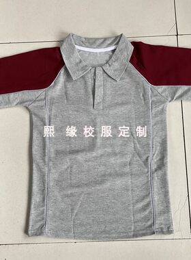 淄博稷下实验学校灰色短袖上衣