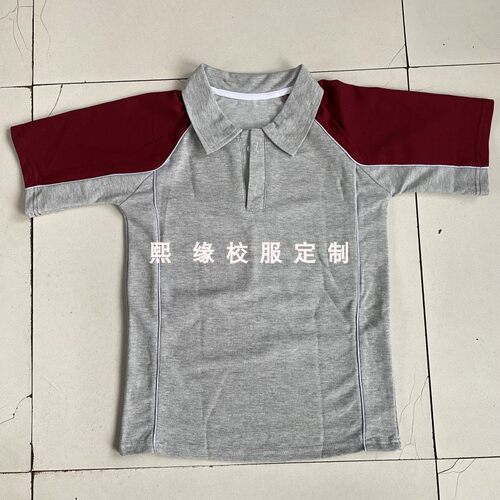 淄博稷下实验学校灰色短袖上衣