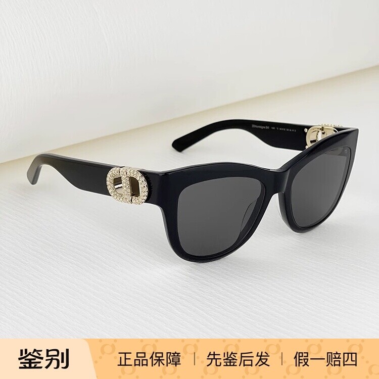 正品DIOR迪奥黑金logo猫眼太阳眼镜30MONTAIGNE B4I遮阳男女墨镜