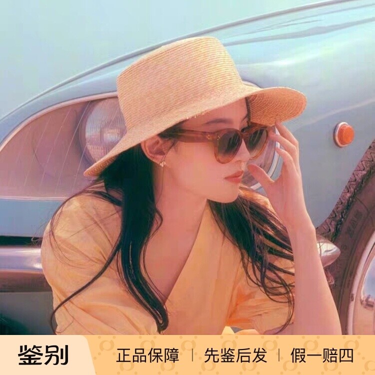 正品代购刘亦菲同款CELINE墨镜女大框猫眼新CL4003IN赛琳太阳镜