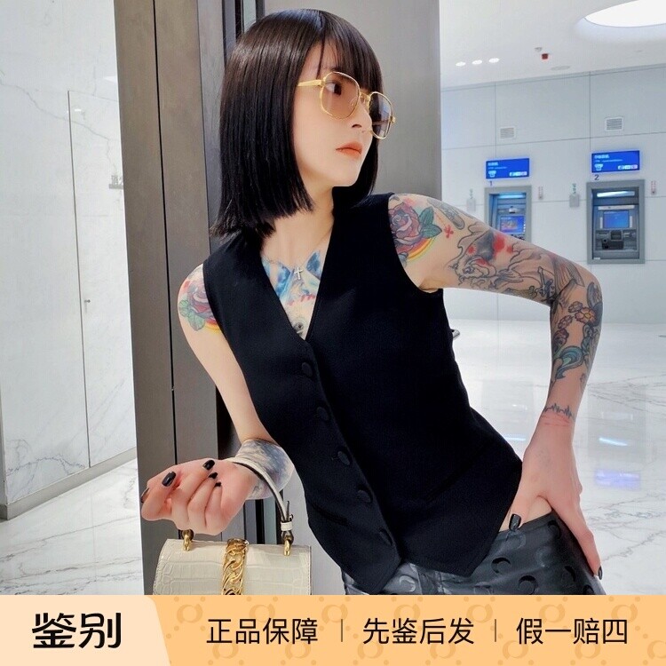 古驰时尚风方形金属太阳镜图片