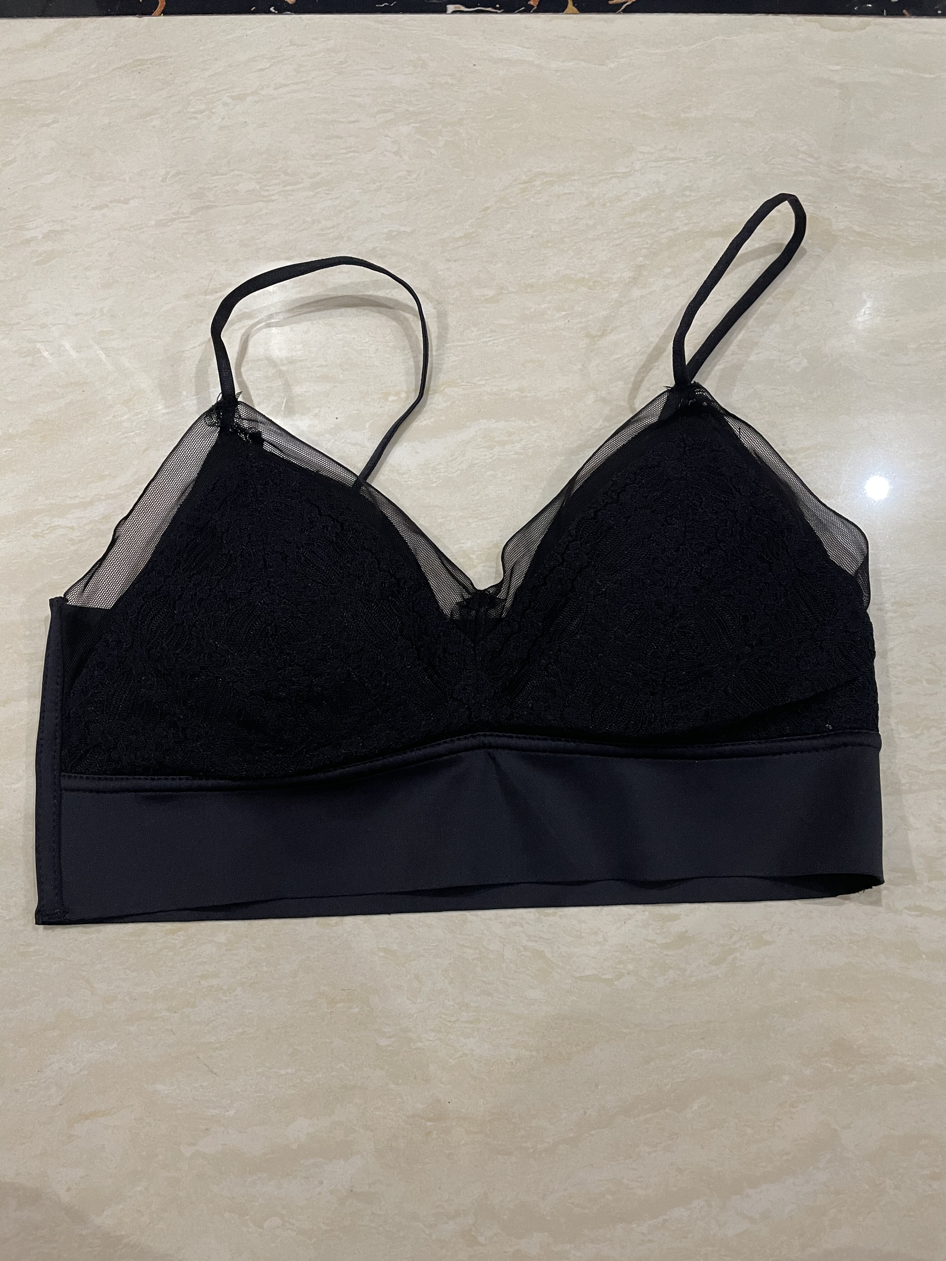 日单仙女蕾丝内衣一体式无痕无钢圈细吊带背心睡眠乳胶美背文胸