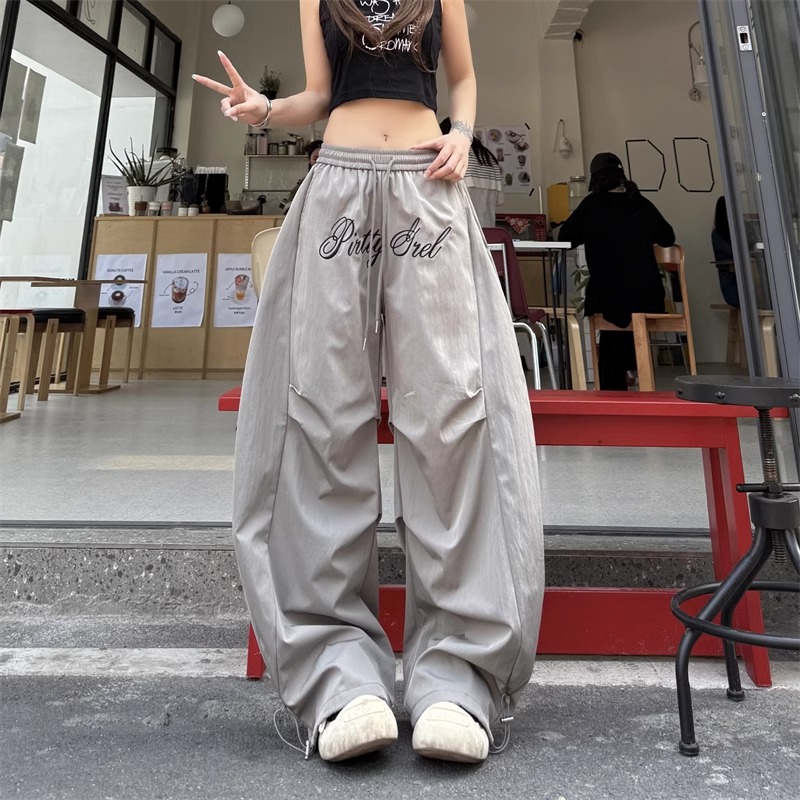 美式复古速干工装裤男女夏季轻薄