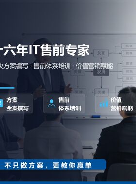 IT解决方案编写售前培训IT售前专家全案撰写十六年经验