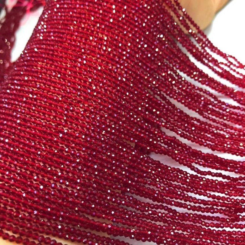 包邮大红色尖晶石散珠2MM 3MM 钻石切面刻面散珠足球面半成品珠子,饰品/流行首饰/时尚饰品新,其他DIY饰品配件,淘宝优惠券,粉丝福利购,淘宝优惠卷