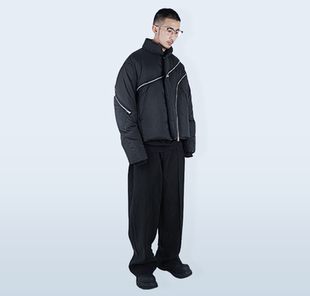 饰 拉链装 轻量化98A绒子粒蓬松羽绒服 碳纤维 STREAMLET.CHEN