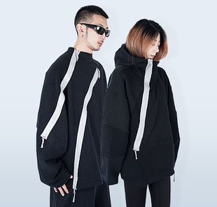 正反面料结构设计卫衣&帽衫 饰设计 撞色拉链装 STREAMLET.CHEN