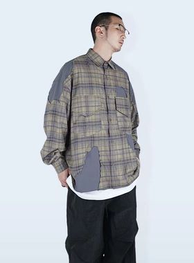 【定量发售】STREAMLET.CHEN:无规律毁坏破洞 不对称宽松衬衫