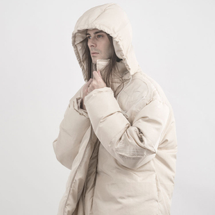 90A保暖填充「多种面料解析」加厚宽松羽绒服 COAT STR OVERSIZE