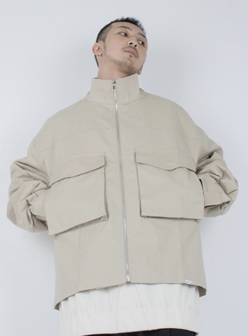 STREAMLET.CHEN:JACKET/侧插兜立体口袋设计立领短版廓形夹克外套