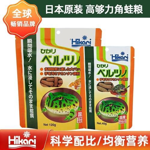 日本进口Hikari高够力角蛙粮绿角蛙营养饲料钟角蛙霸王角蛙饲养盒