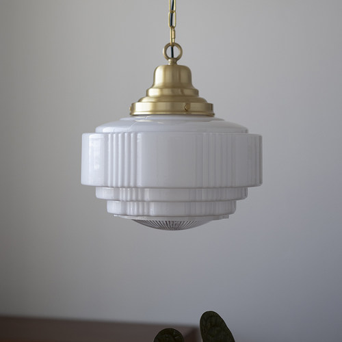 金艺卧室餐厅Artdeco全铜玻璃灯