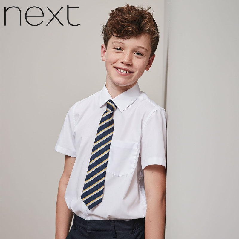 现货英国NEXT儿童白衬衣男童白衬衫小学生校服中大童女童JK演出服