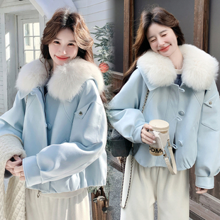 7355可脱卸环保毛领麂皮绒羽绒内胆外套 P275控418