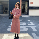 7337刺绣工艺红色格子毛呢羽绒上衣套装P275控418，女装套装/套裙，2D006