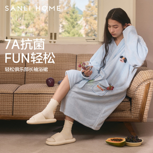 三利浴巾可穿浴袍女款洗完澡穿的睡袍吸水加厚裹全身一体式浴袍