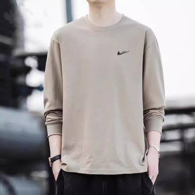耐克顿春秋季纯棉长袖t恤男士