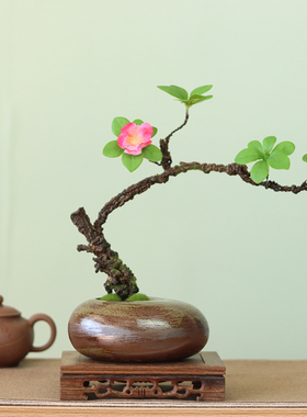 禅意枯枝花器花插摆件