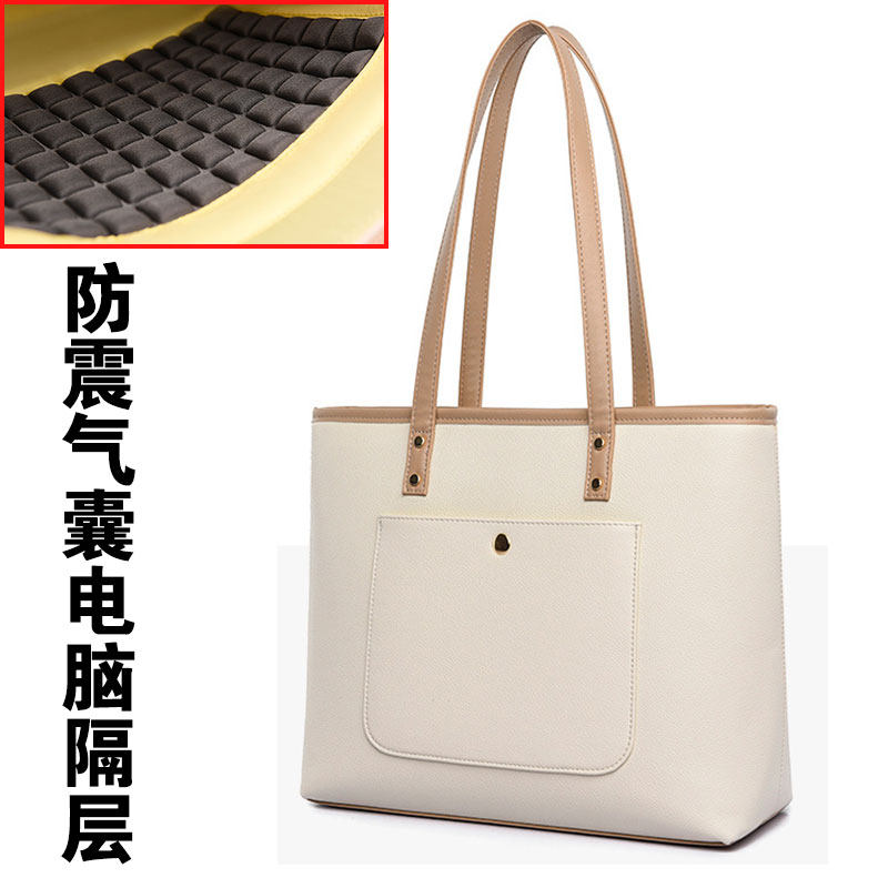 2025新款女士手提公文包多分隔层高级感托特16寸笔记本电脑工作通勤单肩袋