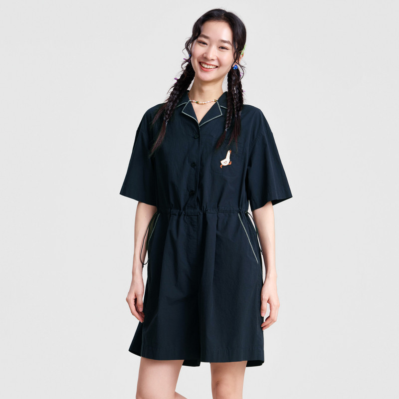 MOVEUP幻走2026春季新款.FUN系列纯棉古巴领绣花口袋梭织连体裤女,女装/女士精品,连体衣/裤,淘宝优惠券,粉丝福利购,淘宝优惠卷