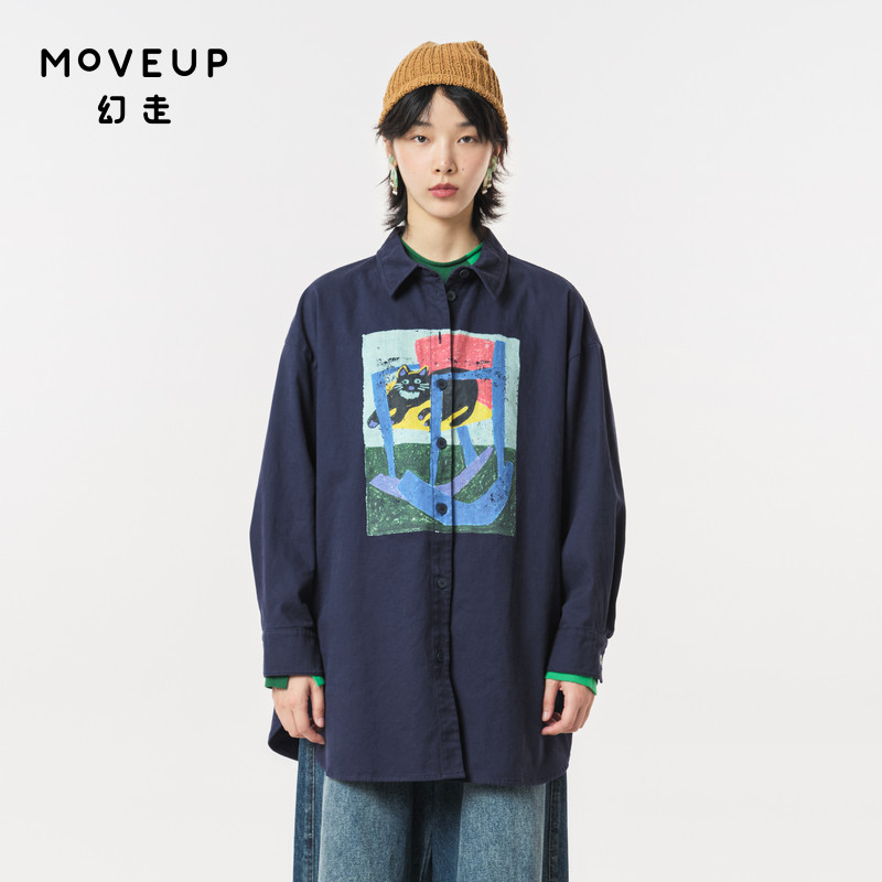 Moveup设计师纯棉冬季动物印花