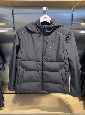 FILA斐乐2025冬新款男士时尚休闲运动保暖羽绒服两件套F61M543997